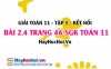 Bài 2.4 SGK Toán 11 tập 1 Kết nối tri thức